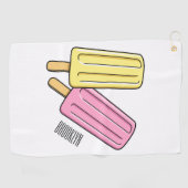 Ice Pop Cartoon Illustration Golfhandtuch (Horizontal)