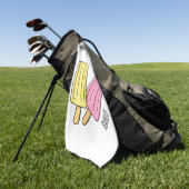 Ice Pop Cartoon Illustration Golfhandtuch (Gras)