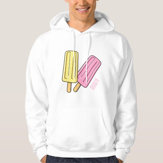 Ice Pop Cartoon Illustration Hoodie (Vorderseite)