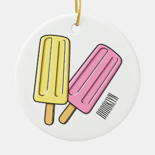 Ice Pop Cartoon Illustration Keramik Ornament