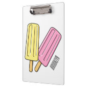 Ice Pop Cartoon Illustration Klemmbrett (Links)