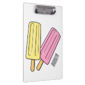 Ice Pop Cartoon Illustration Klemmbrett (Rechts)