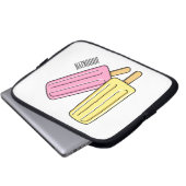 Ice Pop Cartoon Illustration Laptopschutzhülle (Vorne Knopf)