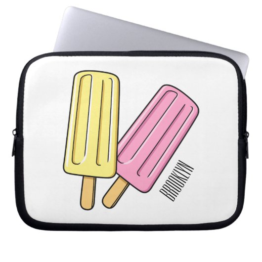 Ice Pop Cartoon Illustration Laptopschutzhülle (Vorderseite)
