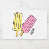 Ice Pop Cartoon Illustration Lebensmitteletikett (Einzelnes Label)