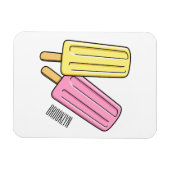 Ice Pop Cartoon Illustration Magnet (Horizontal)
