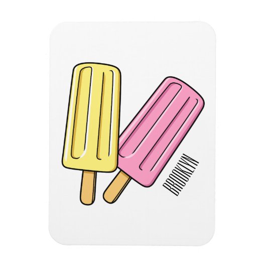 Ice Pop Cartoon Illustration Magnet (Vertikal)
