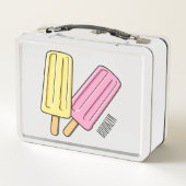 Ice Pop Cartoon Illustration Metall Brotdose (Rückseite)