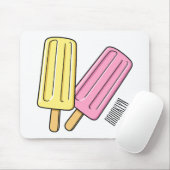 Ice Pop Cartoon Illustration Mousepad (Mit Mouse)