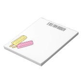 Ice Pop Cartoon Illustration Notizblock (Rotiert)
