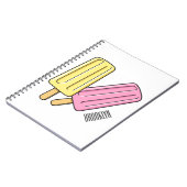 Ice Pop Cartoon Illustration Notizblock (Linke Seite)