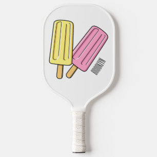 Ice Pop Cartoon Illustration Pickleball Schläger