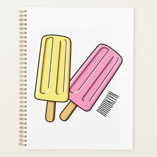 Ice Pop Cartoon Illustration Planer (Vorderseite)