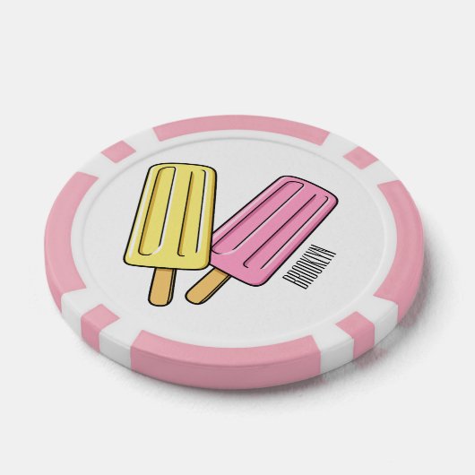 Ice Pop Cartoon Illustration Pokerchips (Einzeln)