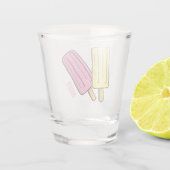 Ice Pop Cartoon Illustration Schnapsglas (Rückseite)