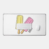 Ice Pop Cartoon Illustration Schreibtischunterlage (Tastatur & Maus)