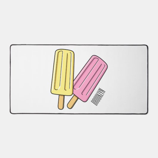 Ice Pop Cartoon Illustration Schreibtischunterlage (Vorderseite)