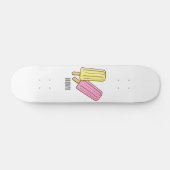 Ice Pop Cartoon Illustration Skateboard (Horizontal)