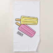 Ice Pop Cartoon Illustration Strandtuch (Vorderseite)