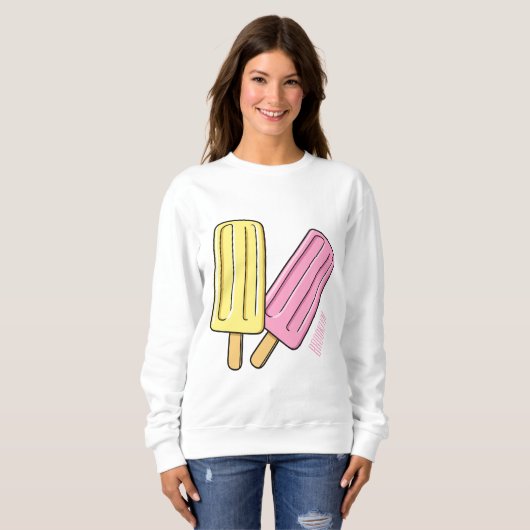 Ice Pop Cartoon Illustration Sweatshirt (Vorne ganz)