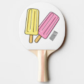 Ice Pop Cartoon Illustration Tischtennis Schläger (Rückseite)
