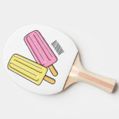 Ice Pop Cartoon Illustration Tischtennis Schläger (Seitenansicht)