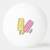 Ice Pop Cartoon Illustration Tischtennisball (Rückseite)