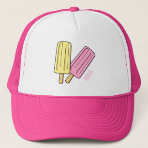 Ice Pop Cartoon Illustration Truckerkappe