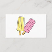 Ice Pop Cartoon Illustration Visitenkarte (Rückseite)