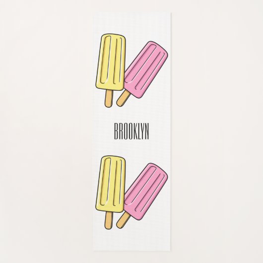 Ice Pop Cartoon Illustration Yogamatte (Vorderseite)