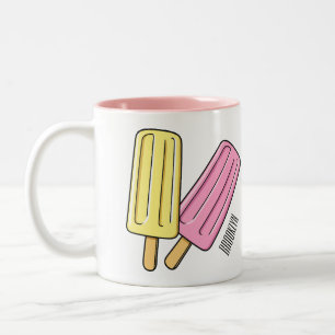 Ice Pop Cartoon Illustration Zweifarbige Tasse