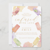 Ice Pop Cocktail Bridal Shower Infused With Love Einladung (Vorderseite)