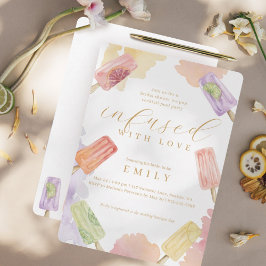 Ice Pop Cocktail Bridal Shower Infused With Love Einladung