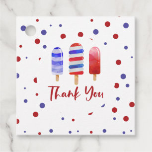 Ice Pops One Red White Blue Danke Geschenkanhänger