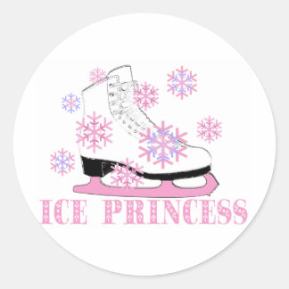 Ice Princess Skate Runder Aufkleber