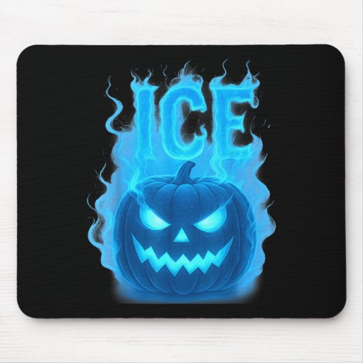 Ice Pumpkin Soky Jack O Lantern Ice Halloween E Mousepad (Vorne)