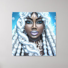 Ice Queen Melanin Women Black Girl Magic Sista Leinwanddruck