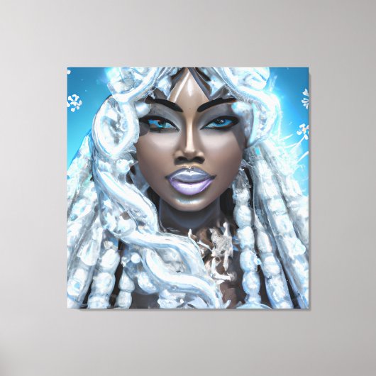 Ice Queen Melanin Women Black Girl Magic Sista Leinwanddruck (Vorderseite)