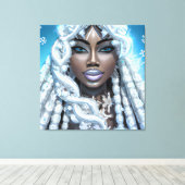 Ice Queen Melanin Women Black Girl Magic Sista Leinwanddruck (Insitu (Holzboden))