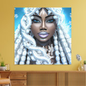Ice Queen Melanin Women Black Girl Magic Sista Leinwanddruck (Insitu (Wohnzimmer))