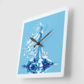 Ice Queen Quadratische Wanduhr (Winkel)