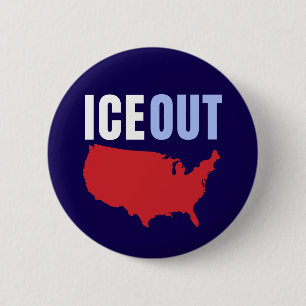 ICE RAUS Anti Trump USA Button