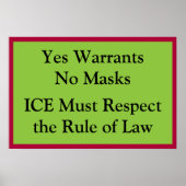 ICE Respect Rule of Law Poster (Vorne)