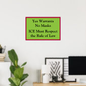 ICE Respektiert Rechtsstaatlichkeit Poster (Heimbüro)