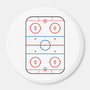 Ice Rink Diagram Hockey Game Companion Magnet