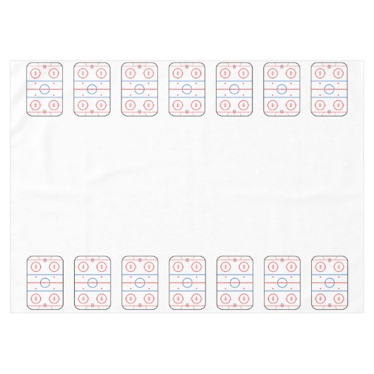 Ice Rink Diagram Hockey Game Style Tischdecke (Vorderseite (Horizontal))
