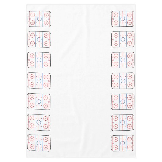 Ice Rink Diagram Hockey Game Style Tischdecke (Vorderseite)