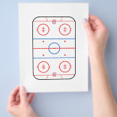 Ice Rink Diagramm Hockey Game Companion Flyer (Hand)