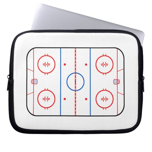 Ice Rink Diagramm Hockey Game Companion Laptopschutzhülle (Vorderseite)
