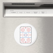 Ice Rink Diagramm Hockey Game Companion Magnet (In Situ (Geschirrspüler))